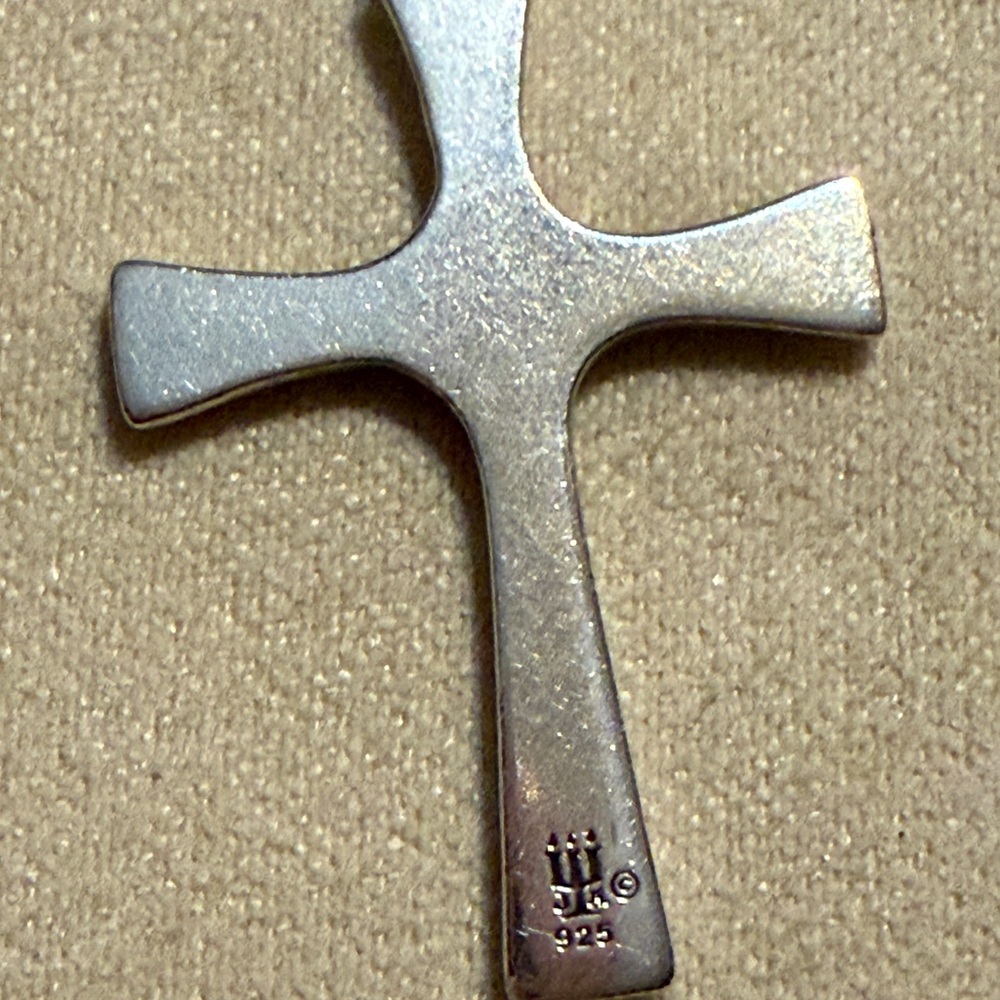 Retired James Avery Sterling Silver Descending Dove Serenity Cross Pendant EUC - Picture 8 of 14